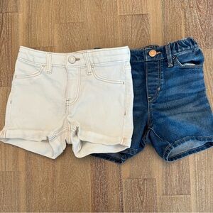 2 Pairs Girls Kids Denim Shorts 5T Old Navy H&M
